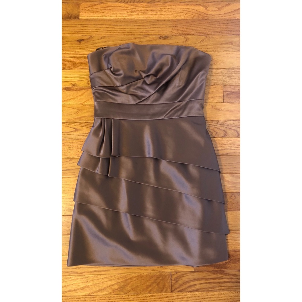 BCBG Paris brown tiered dress